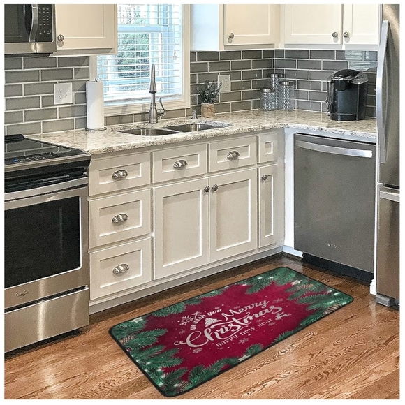 Festive Red Christmas Rug - Picture 4 of 5